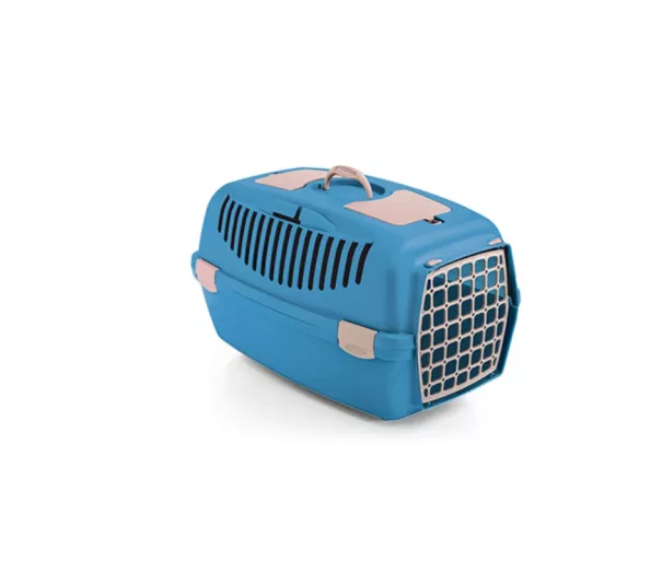 Transport cage Gulliver 2 with plastic door 55x36x35cm blue