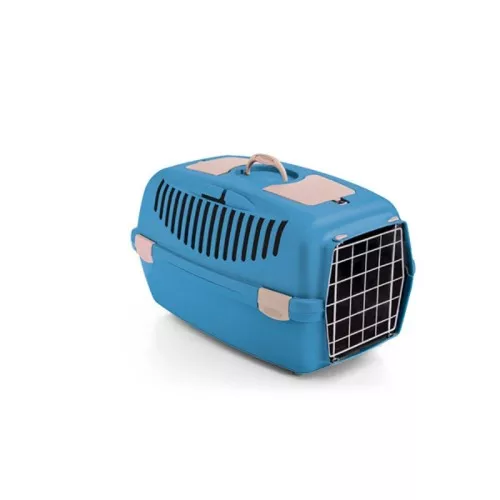 Transportavimo narvas Gulliver 2 su metalinėmis durelėmis 55x36x35cm mėlynas