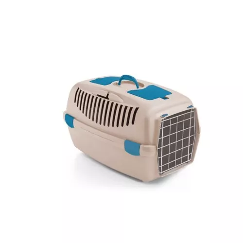 Transportavimo narvas Gulliver 2 su metalinėmis durelėmis 55x36x35cm balto travertino spalvos