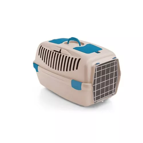 Transportavimo narvas Gulliver 3 su metalinėmis durimis 61x40x38cm balto travertino spalvos