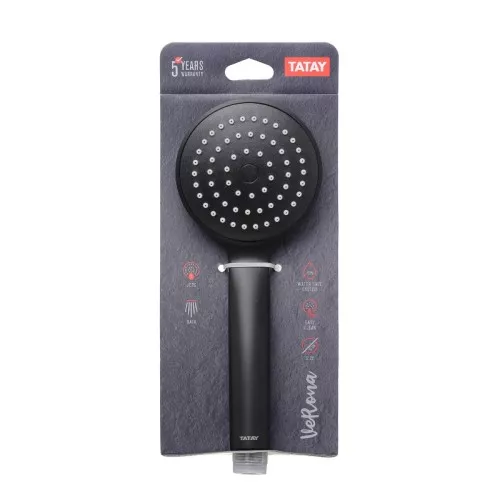 Shower handset Verona Ø10cm, 1 mode, black