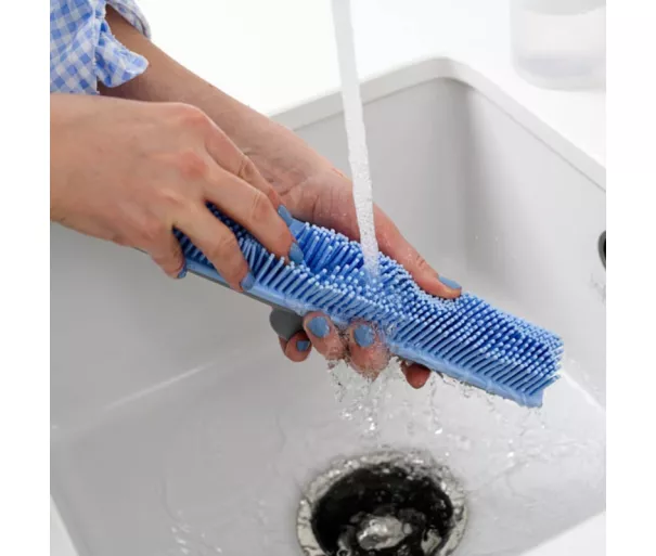 Rubber floor brush with telescopic handle BACTERIA STOP