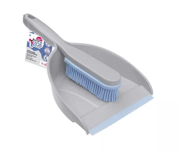 Rubber dustpan with brush BACTERIA STOP