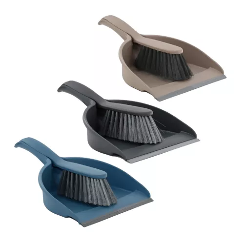 Prügikühvel kummist serva ja harjaga COMPACT