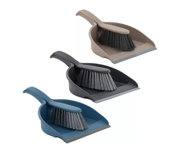 Prügikühvel kummist serva ja harjaga COMPACT