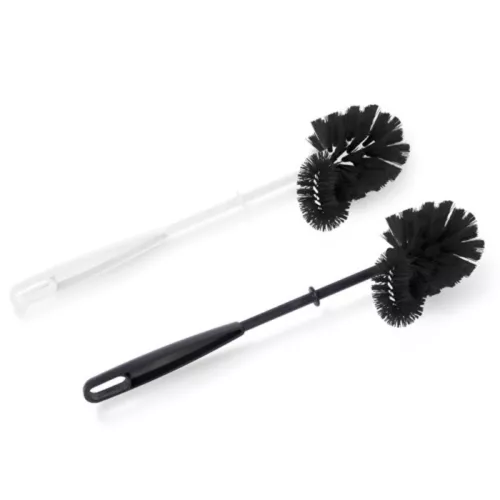 Toilet brush with loop