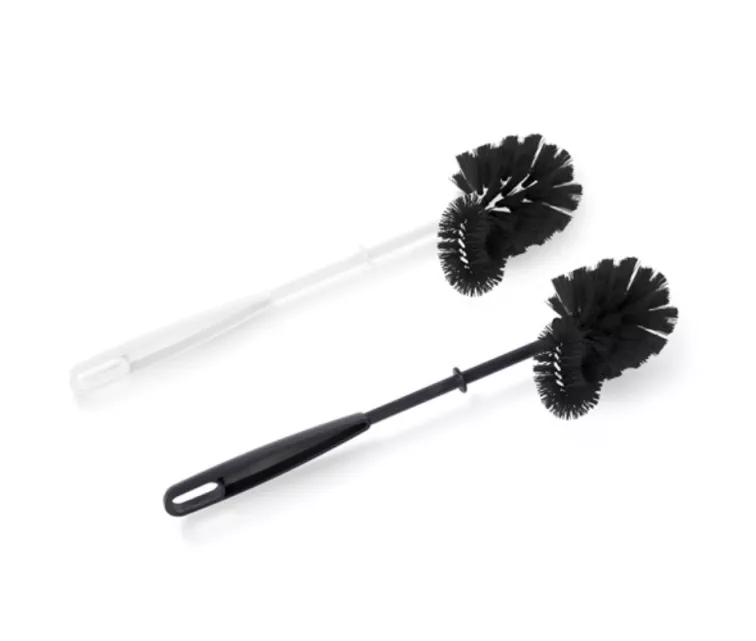 Toilet brush with loop