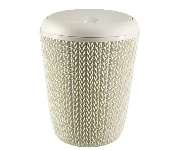 Bathroom waste bucket Knit 7L Ø22x30cm white