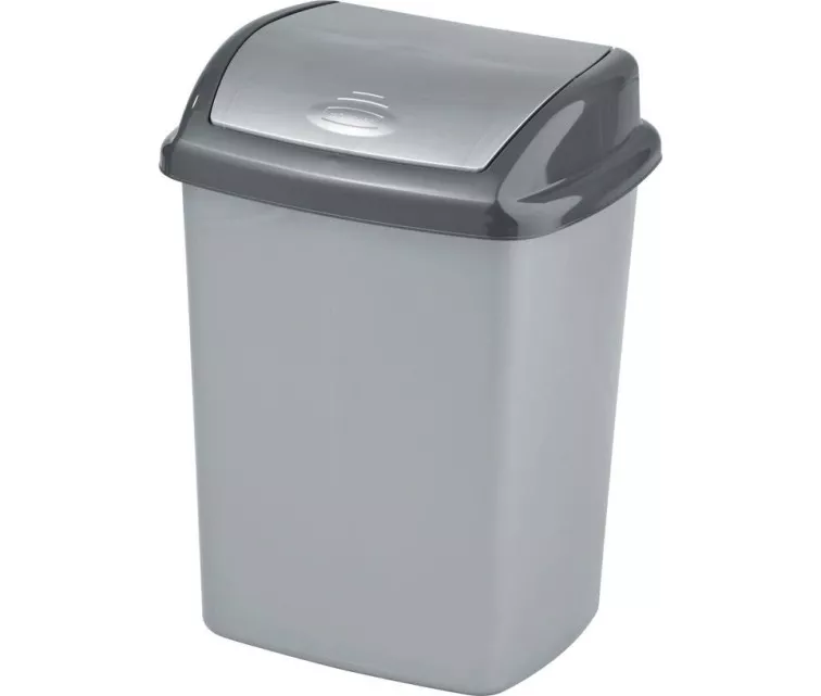Atkritumu spainis Dominik 25L 36,5x29,1x48cm sudraba