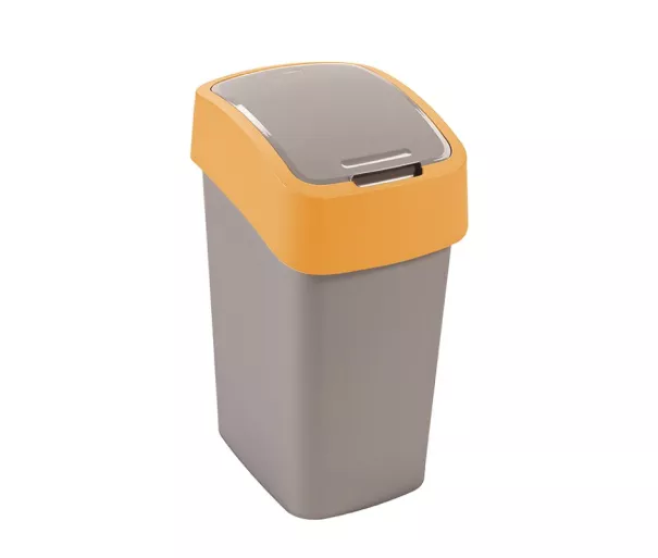 Waste bucket Flip Bin 9L silver/yellow