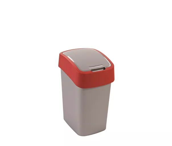 Šiukšliadėžė Curver Flip Bin 25l, pilka/raudona