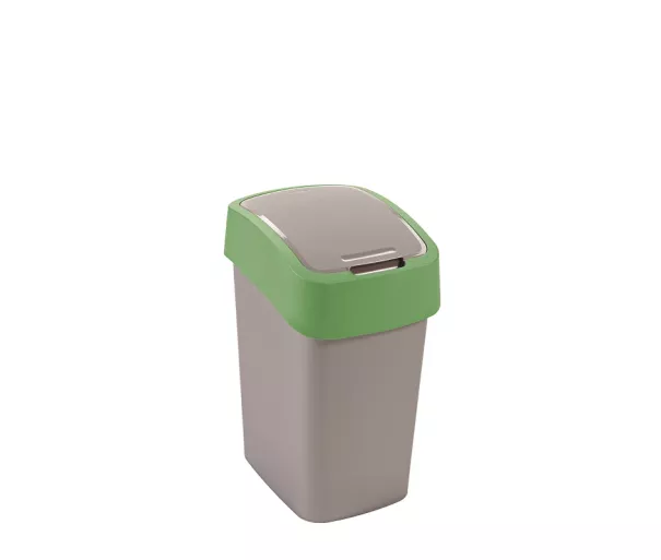 Мусорное ведро Flip Bin 25л серебрянный / зеленый