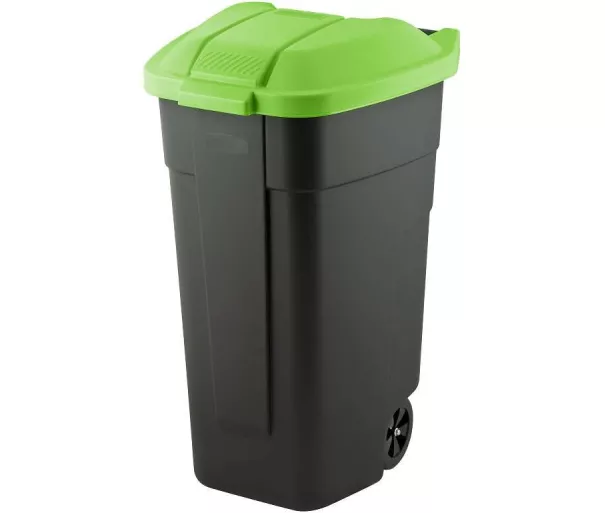Wheeled bin 110L black/green