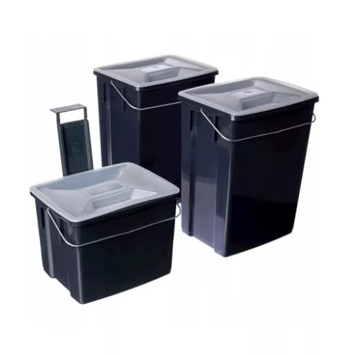 Waste bin set Biobox 2x10L+6L grey