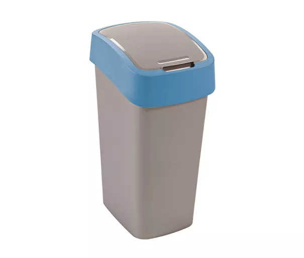 Мусорное ведро Flip Bin 45л серебряный / синий