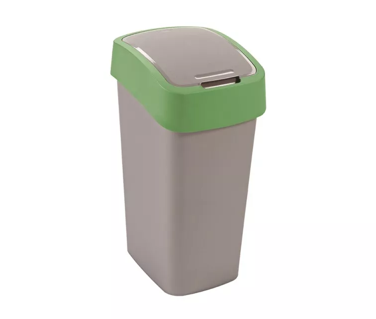 Prügikast Curver Flip Bin, 50 L, hall/roheline