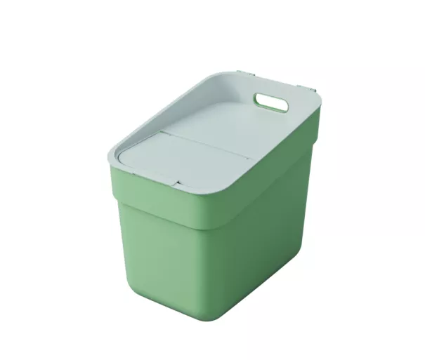 Atkritumu tvertne Ready To Collect 20L zaļa/gaiši pelēka