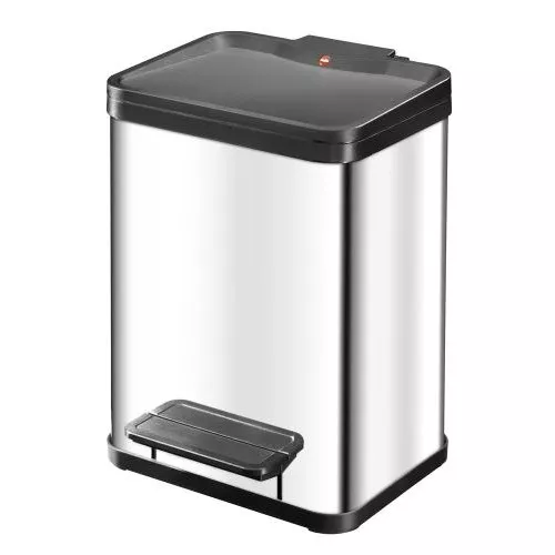 Waste bin with pedal Öko uno Plus M / 17L / stainless steel