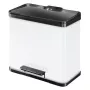 Waste sorting bin with pedal Öko duo Plus L / 17+9L / white