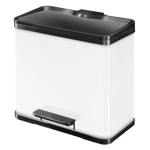 Waste sorting bin with pedal Öko trio Plus L / 3x9L / white