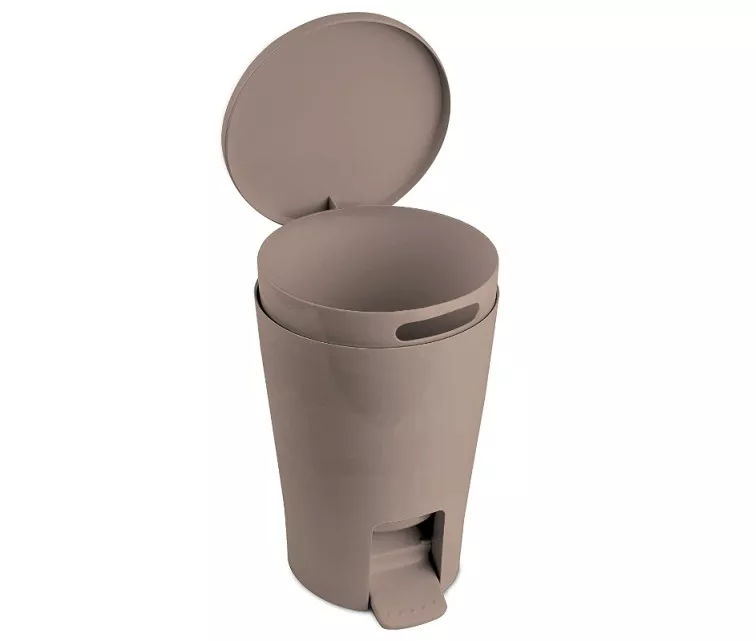 Bathroom pedal bucket 5L Diabolo brown