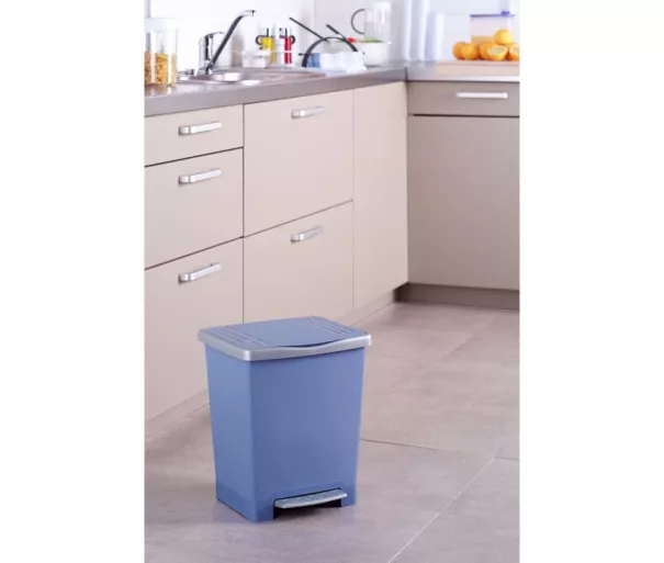 Šiukšliadėžė su pedalu Millenium, 23 l, mėlynos spalvos