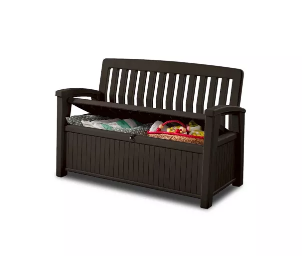 Lauko suolas su daiktadėže Keter Patio Storage Bench 227L, rudas