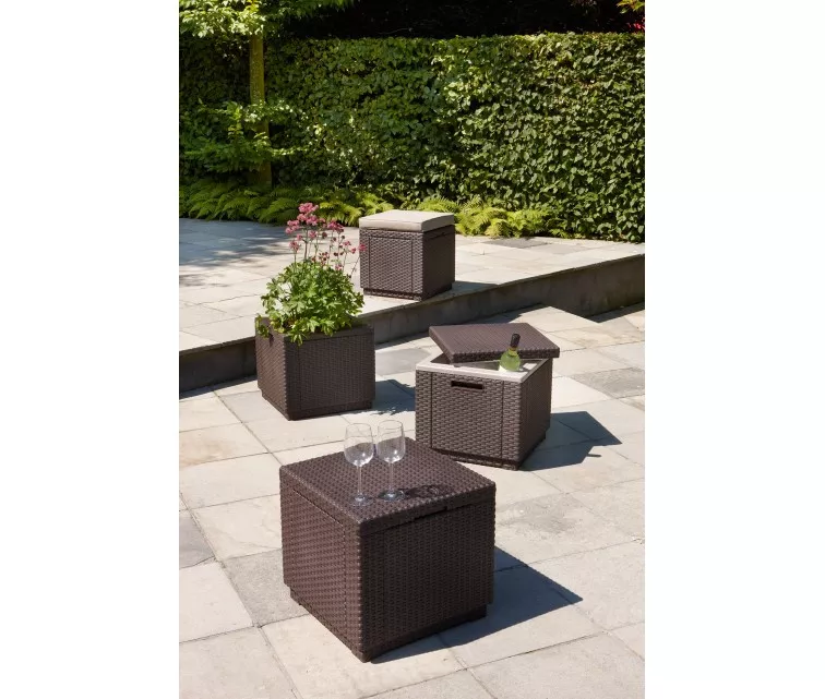 Aiatool - hoiukast Cube padjaga, pruun