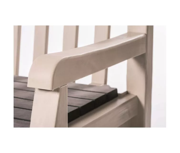 Lauko suoliukas su daiktadėže Keter Eden, smėlio spalvos