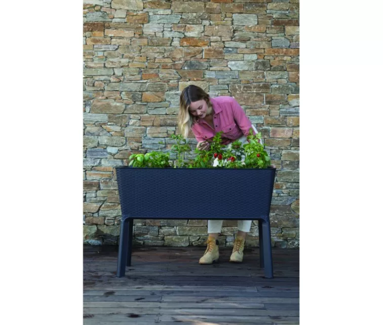 Цветочный горшок Full Bloom 120л Round Waves коричневый