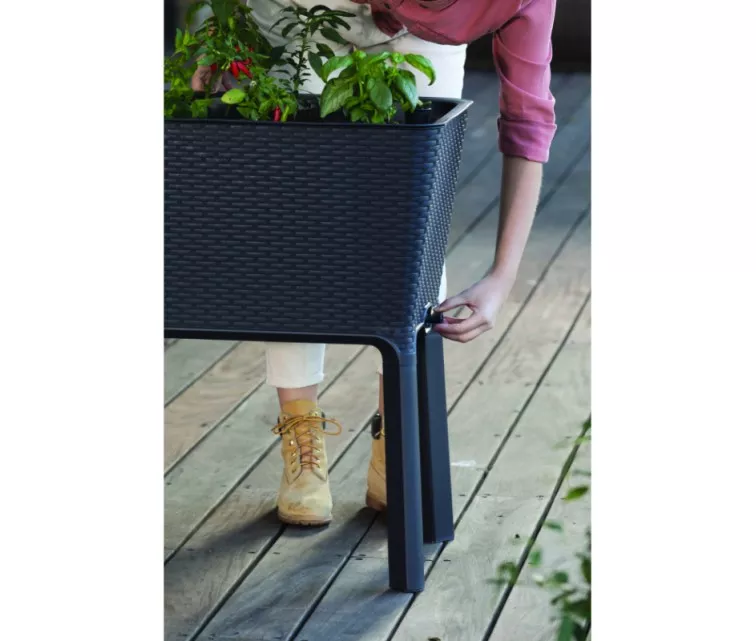 Цветочный горшок Full Bloom 120л Round Waves коричневый