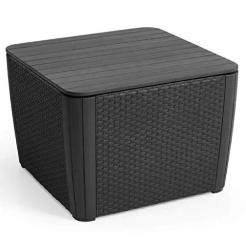 Garden table/storage box Luzon Plus grey