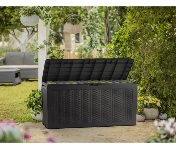 Samoa Rattan Storage Box 270L grey