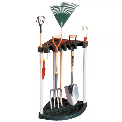 Garden Tool Holder Corner Tool Rack black
