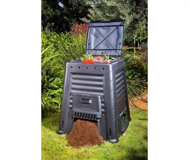 Komposta kaste Mega Composter 650L Without Base melna
