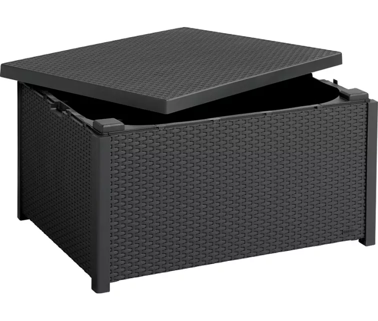 Garden table/storage box Arica grey