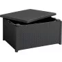 Garden table/storage box Arica grey