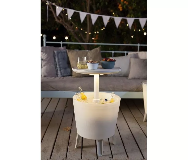 Sodo baras apšviestas Šviečiantis Cool Bar baltas