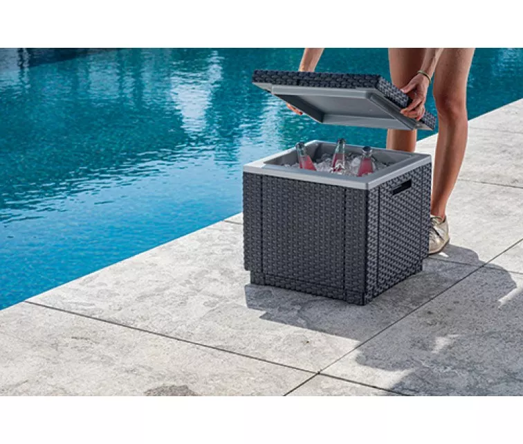 Allibert gėrimų šaldytuvas Ice Cube, grafito spalvos, 213828