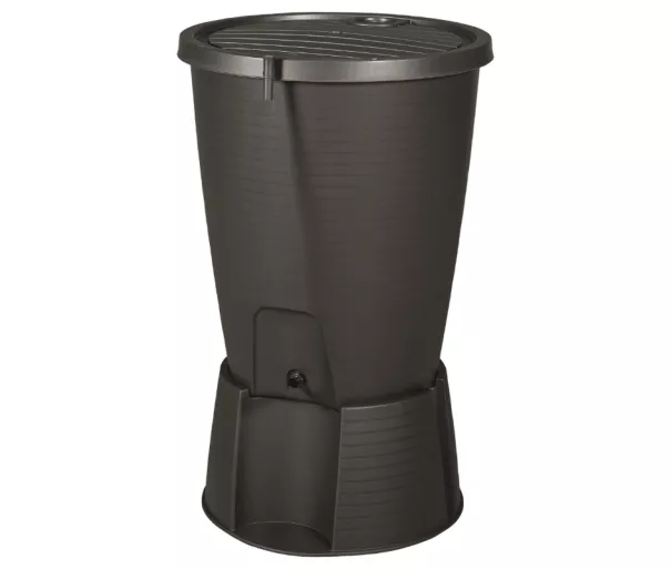 Ūdens muca Indigo Water Butt + Base 200L pelēka
