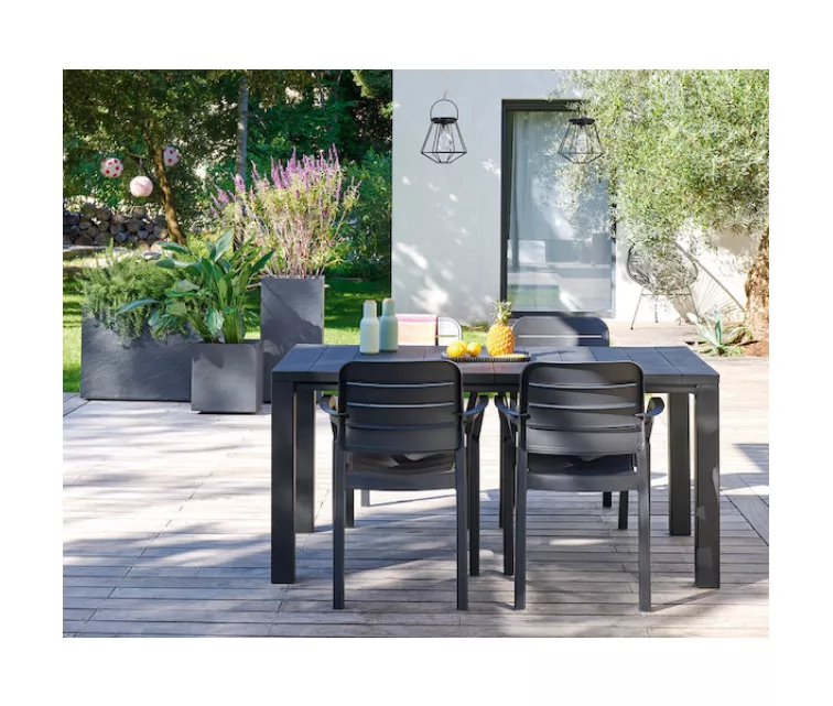 Sodo stalas Julie , pilkas