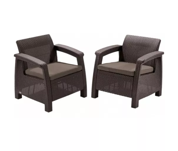 Garden chairs Corfu Duo Set brown