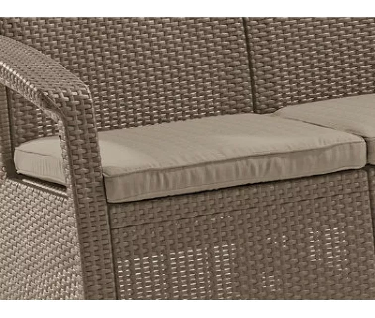 Plastikinių lauko baldų komplektas ALLiBERT Corfu set, smėlio spalvos