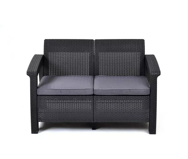 Garden sofa double Corfu Love Seat grey