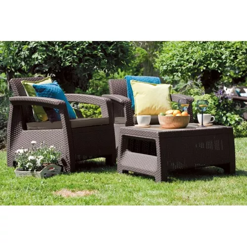 Garden furniture set Corfu Weekend brown