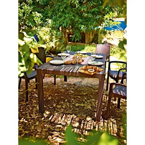 Garden table Melody brown