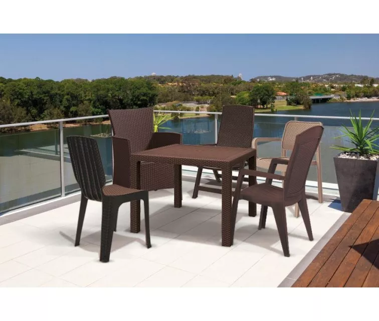 Keter plastikinis stalas Melody Quartet, rudas