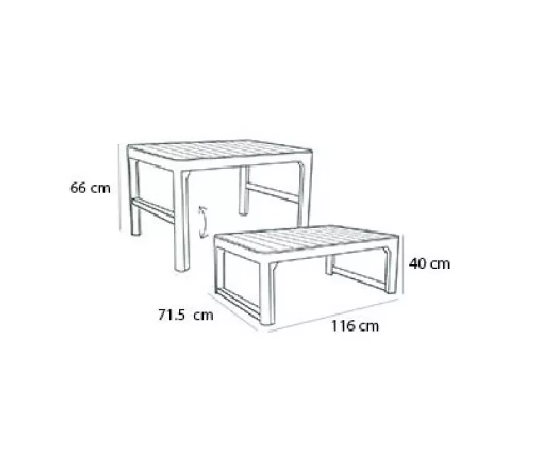 Lyon Rattan Table grey