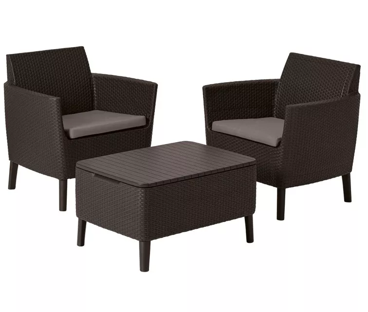 Garden furniture set Salemo Balcony Set brown