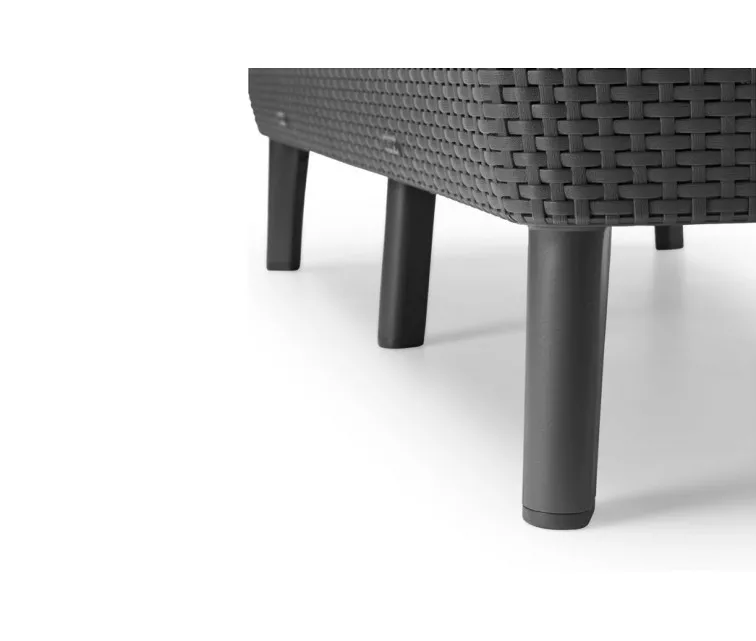 Sodo baldų komplektas "Salemo" 3 sėdimų vietų komplektas pilkos spalvos